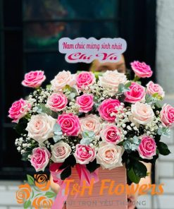 TH131 - Lẵng Hoa Nồng Thắm - Ảnh 3