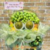 giỏ trái cây mix hoa tươi