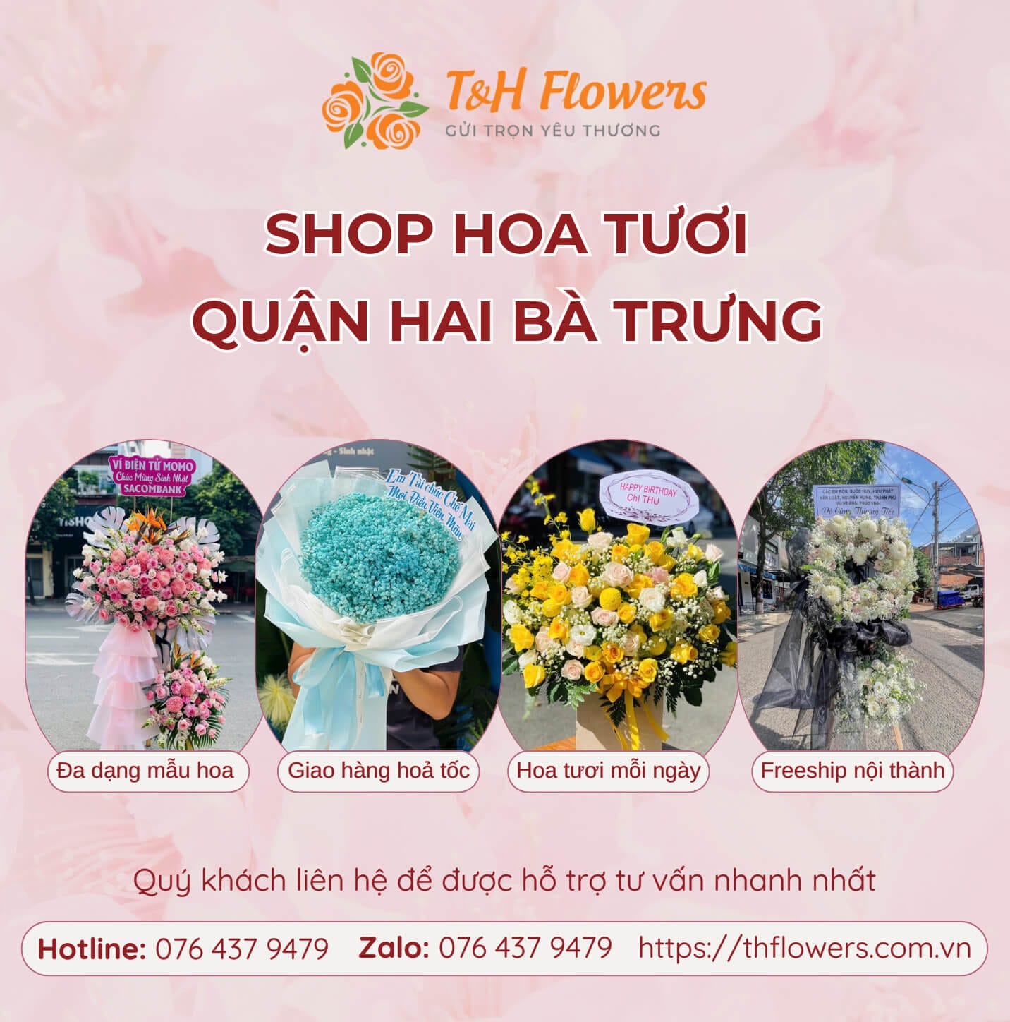 Shop hoa tươi quận Hai Bà Trưng