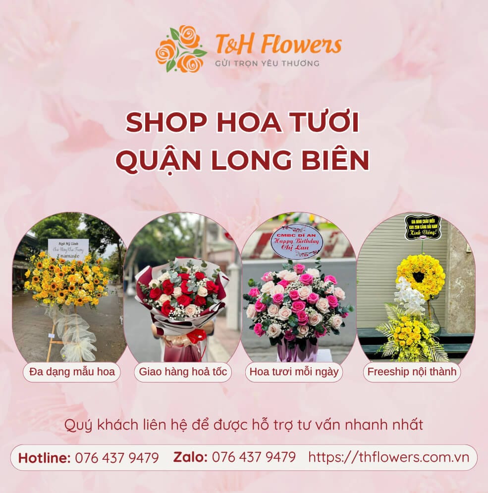 Shop hoa tươi quận Long Biên nhiều mẫu đẹp, giao tận nơi