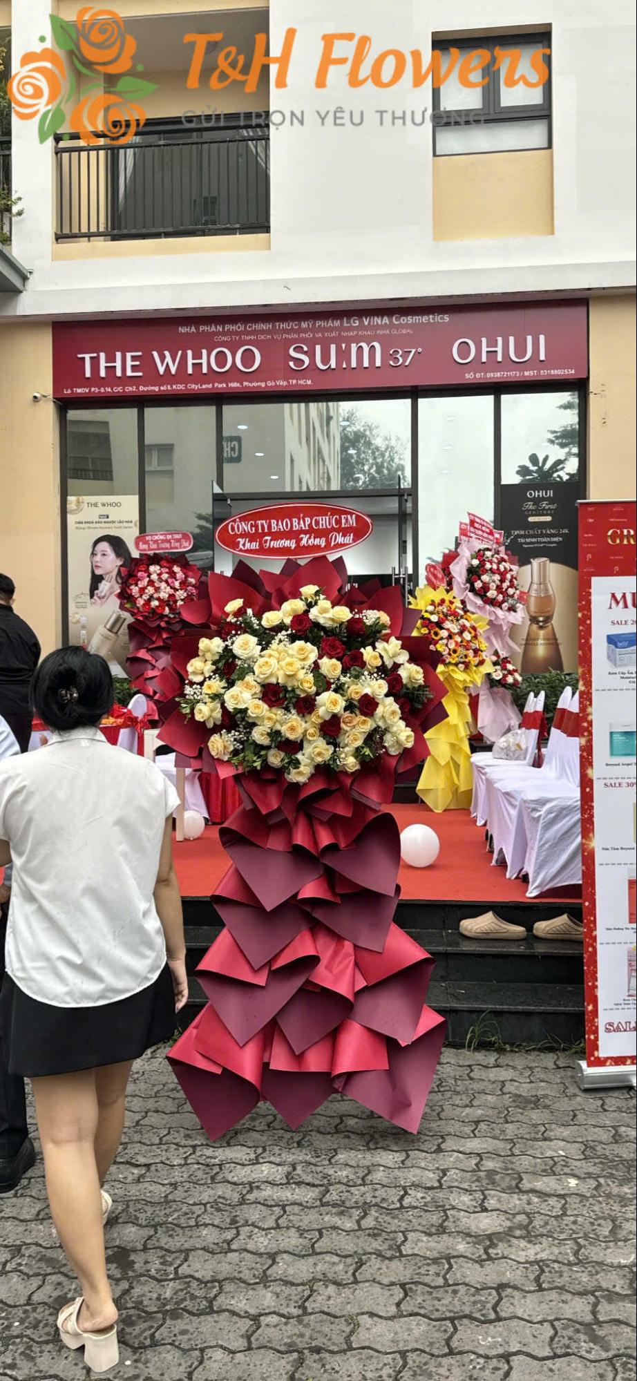 hoa mừng khai trương spa, nail