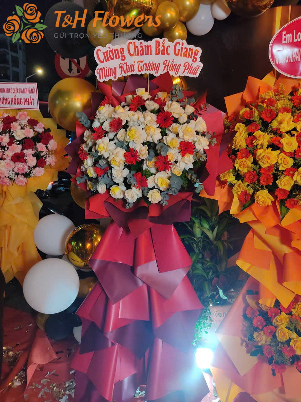 hoa mừng khai trương spa, nail