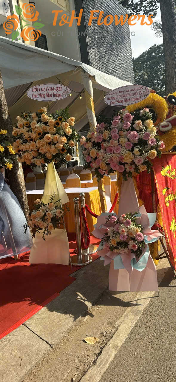 hoa mừng khai trương spa, nail