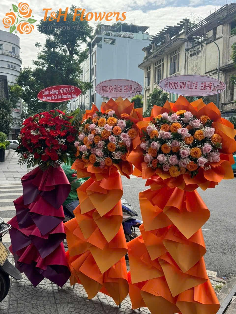 hoa mừng khai trương spa, nail