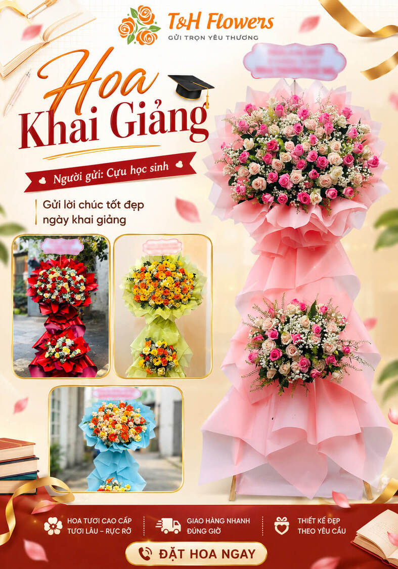 100+ Mẫu hoa khai giảng ý nghĩa và giá tốt