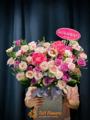 TH577 - Giỏ hoa quyến rũ